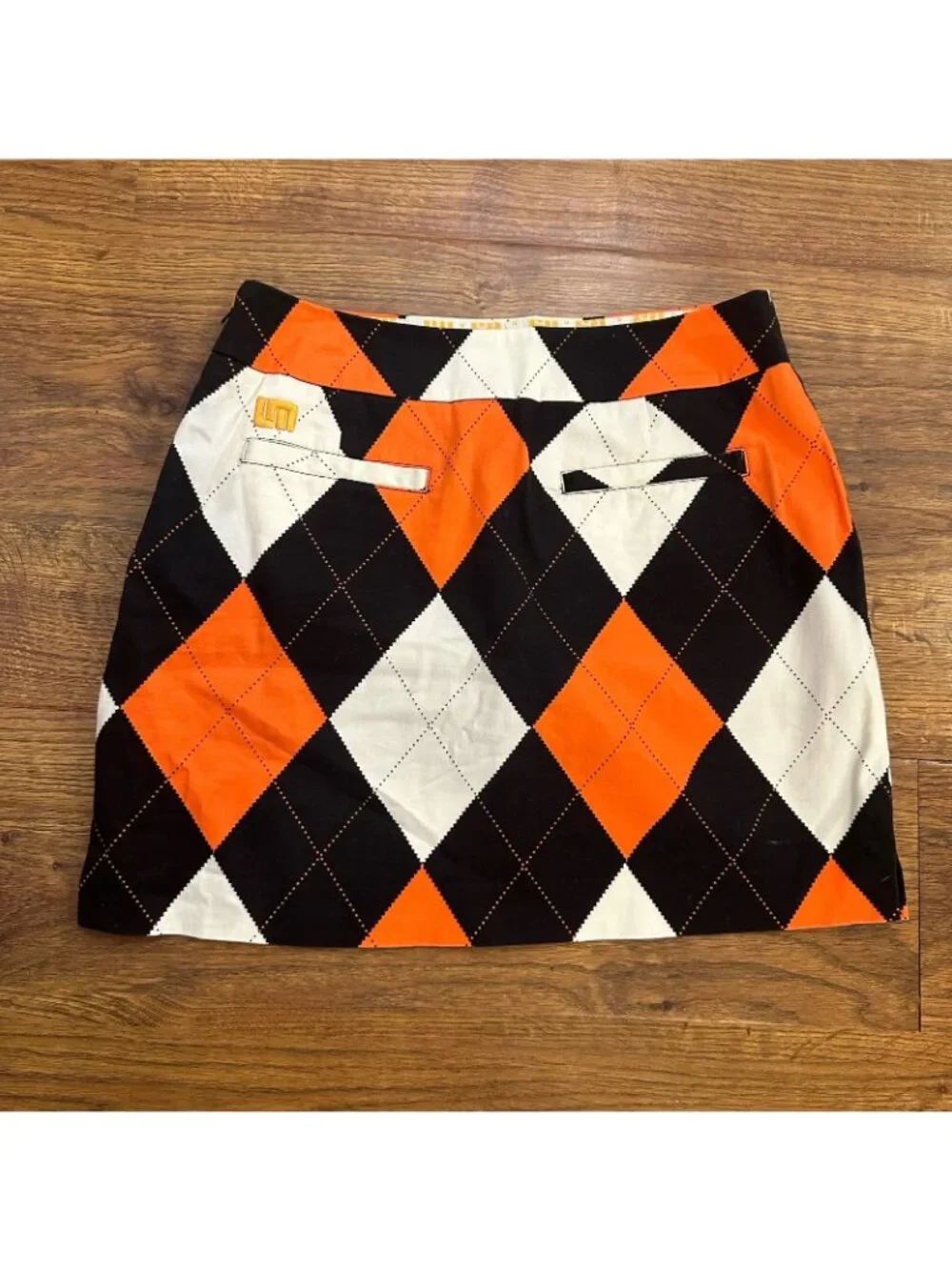 Loudmouth Golf Ladies argyle mini Skirt - Picture 2 of 5
